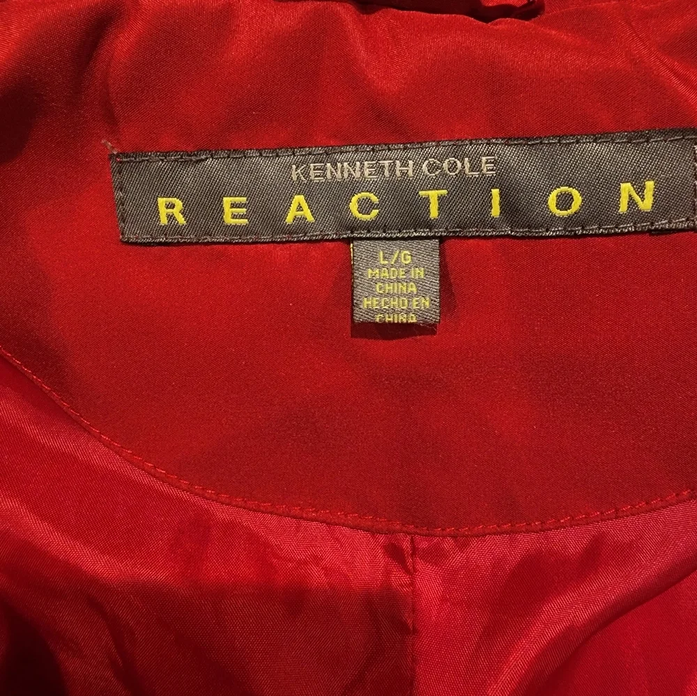 Kenneth Cole Reaction Mixed Fill Down Womens Quilted Coat. Red Size Large - Picture 7 of 9